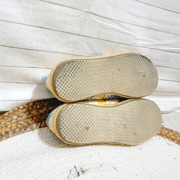 TOMS ALPARGATA CANVAS PRINTED ESPADRILLE Birch Trop Palm Rope, sz 9 - Picture 8 of 9